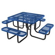 VESTIL Square Top Picnic Table 46x46 Blue PT-MX-ST-46-BL